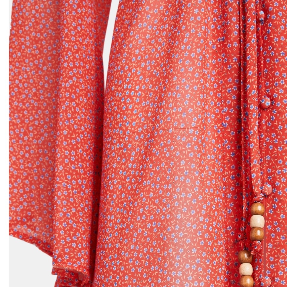 🌟Kimono in Red Floral Small - Picture 7 of 16